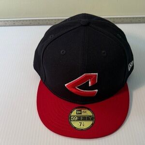 New Era 59FIFTY Black and Red Baseball Cap, Cleveland